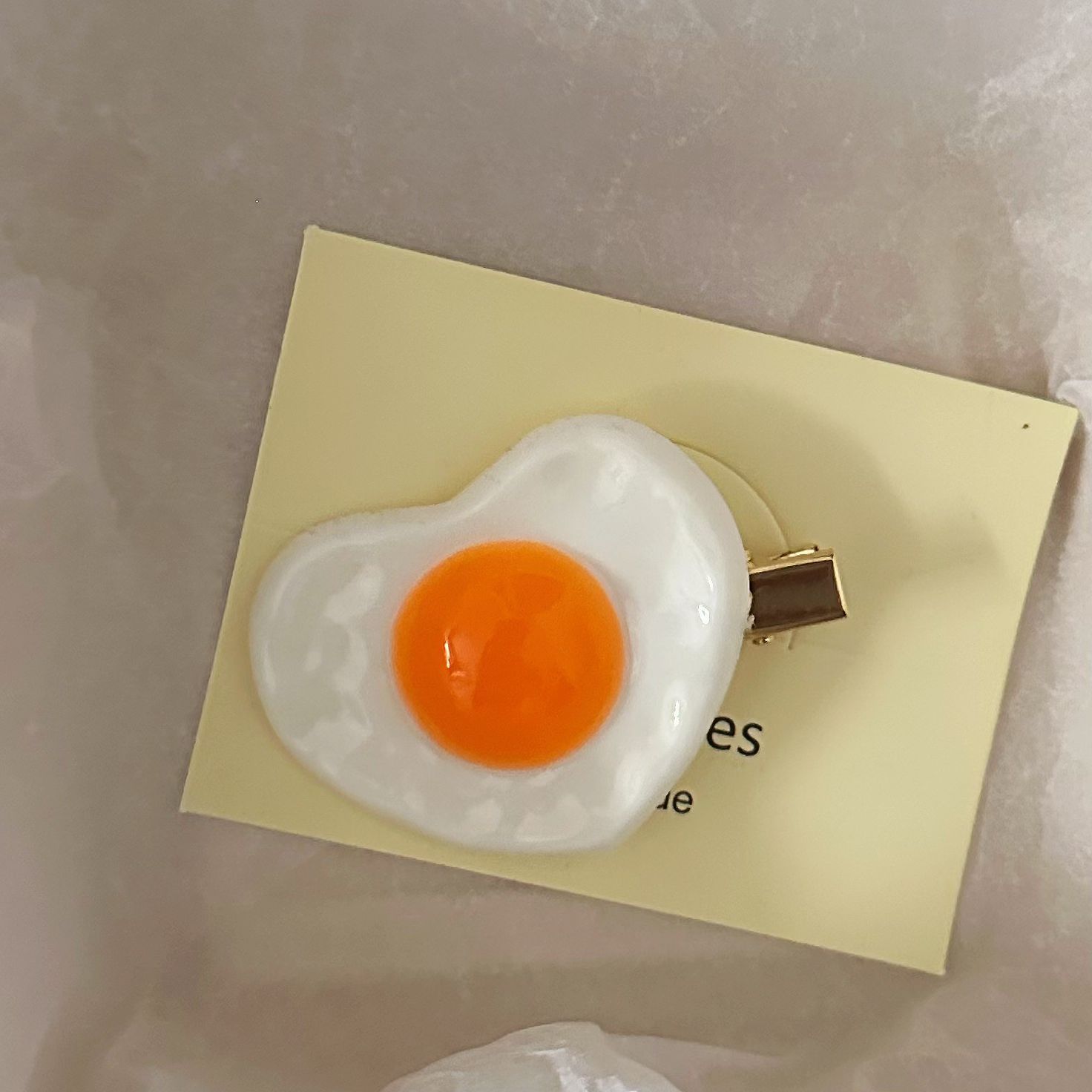 Women's Gender Sweet Style Women's Sweet Poached Egg Plastic Resin Hair Clip