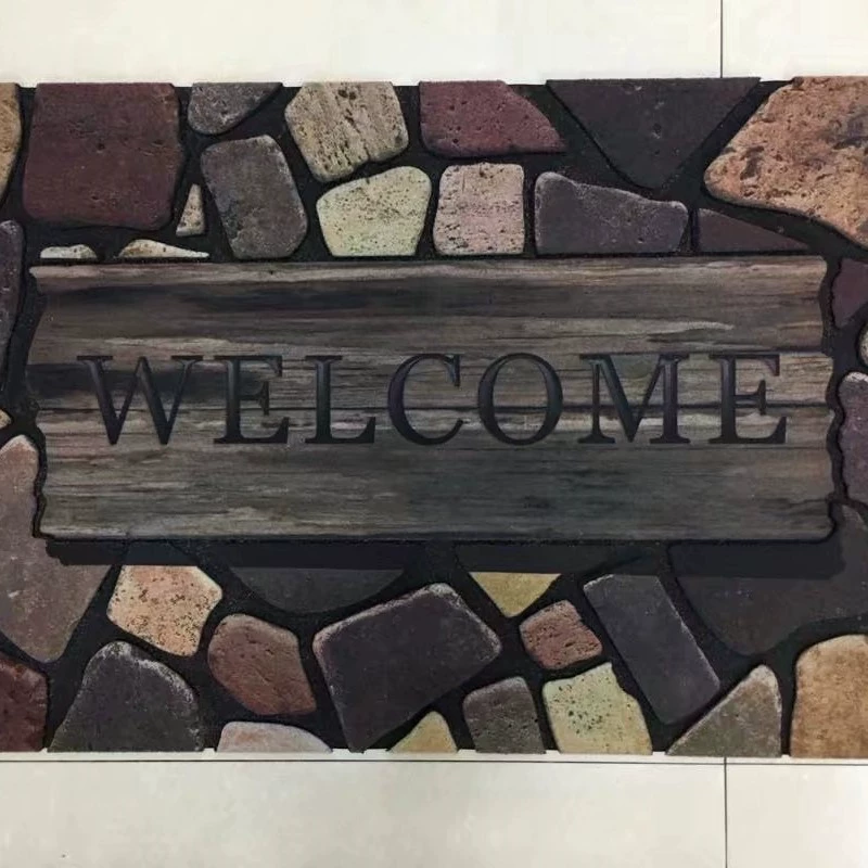 Французский популярный коврик с утолщенным флокированием в европейском стиле, коврик WELCOME, высококачественный коврик для печати, нескользящий коврик для ног, экспорт