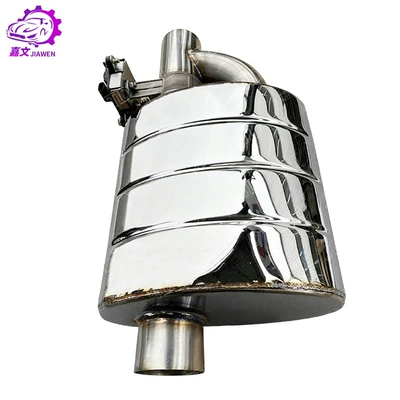 Car muffler 76mm Oval Exhaust Muffler