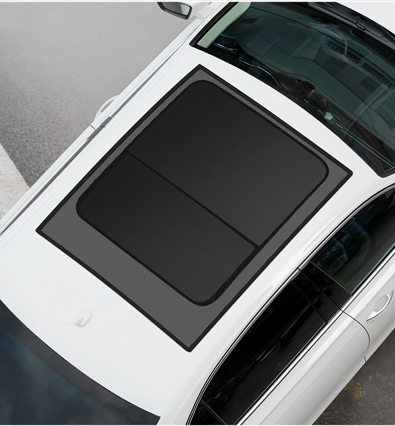Car panoramic sunroof mosquito net car sun protection and heat insulation sunshade roof magnetic screen sunshade ventilation
