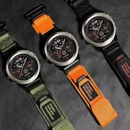 适用佳明22mm/26mm fenix5 5S 5X6X7X 尼龙手表带两节表带定制