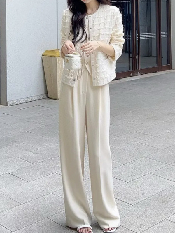 哥家商场同女装2025秋季时尚气质百搭显瘦小香风肌理感外套|undefined