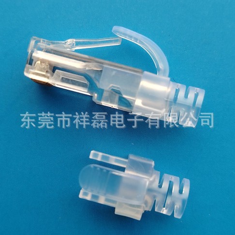 批量供应网络水晶头，电话水晶头，网络直通头，水晶头护套双头