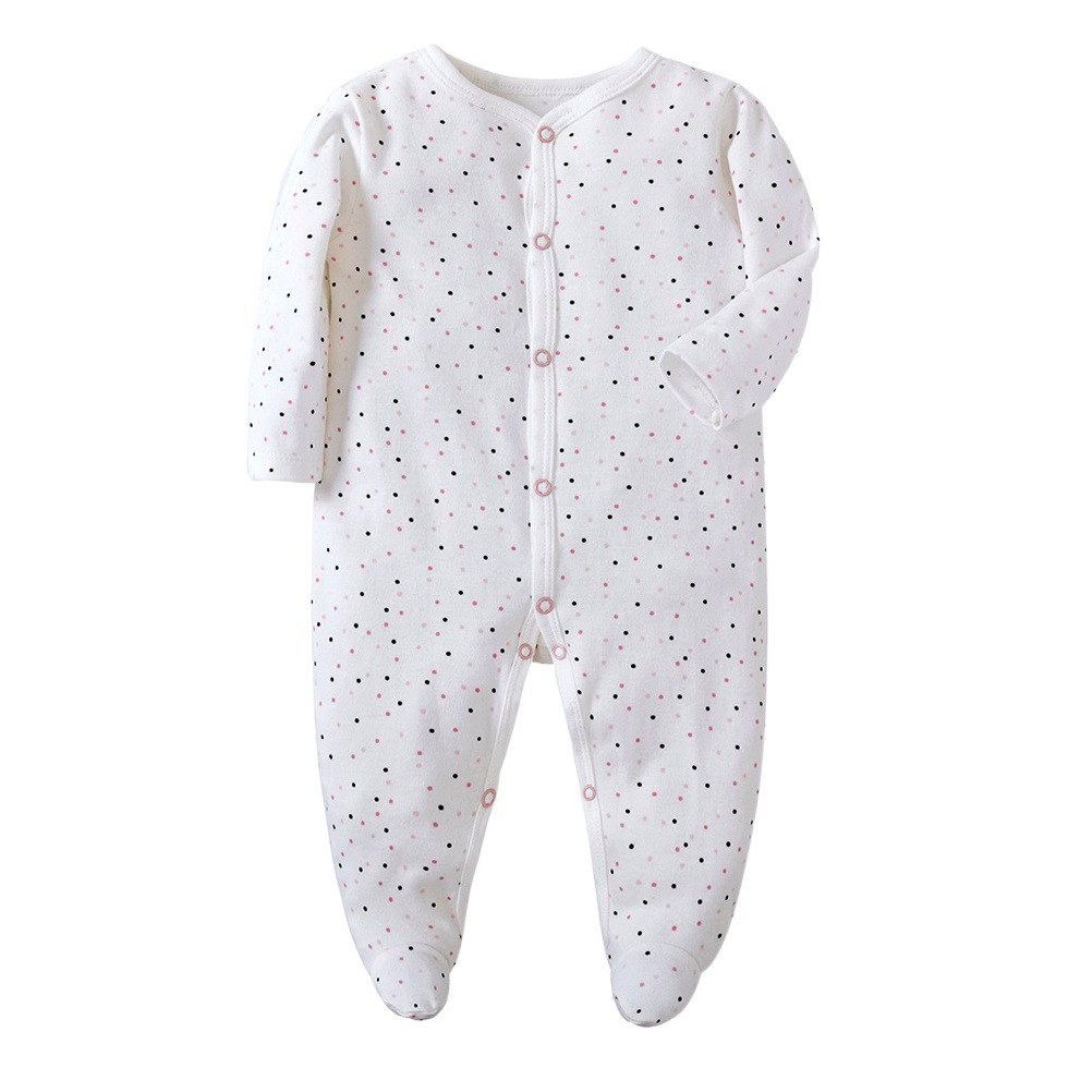 Fábrica al por mayor mono de bebé de manga larga de algodón mameluco bebé bolsa casual pedo mameluco pijamas primavera y verano ropa para niños