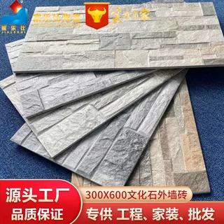 别墅外墙瓷砖300x600 乡村家用大门柱子文化石墙砖室外院子围墙砖