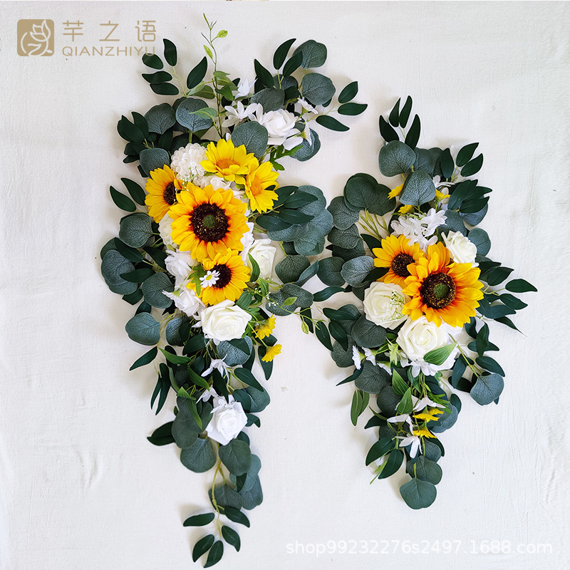 亚马逊热销门楣花人造婚礼拱门花套件用于婚礼仪式和接待背景装饰