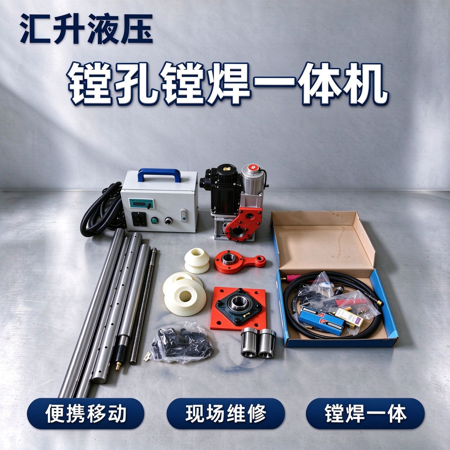 镗孔镗焊一体机智能挖机镗孔修复便携式多功能电动镗孔镗焊一体机 机械及行业设备厂家批发实拍图