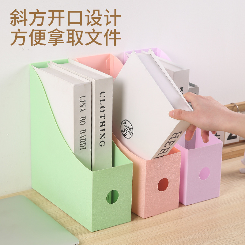 Foldable Book Stand Book Storage Box Vertical Desktop Office File Organizer Book Holder Bookshelf
