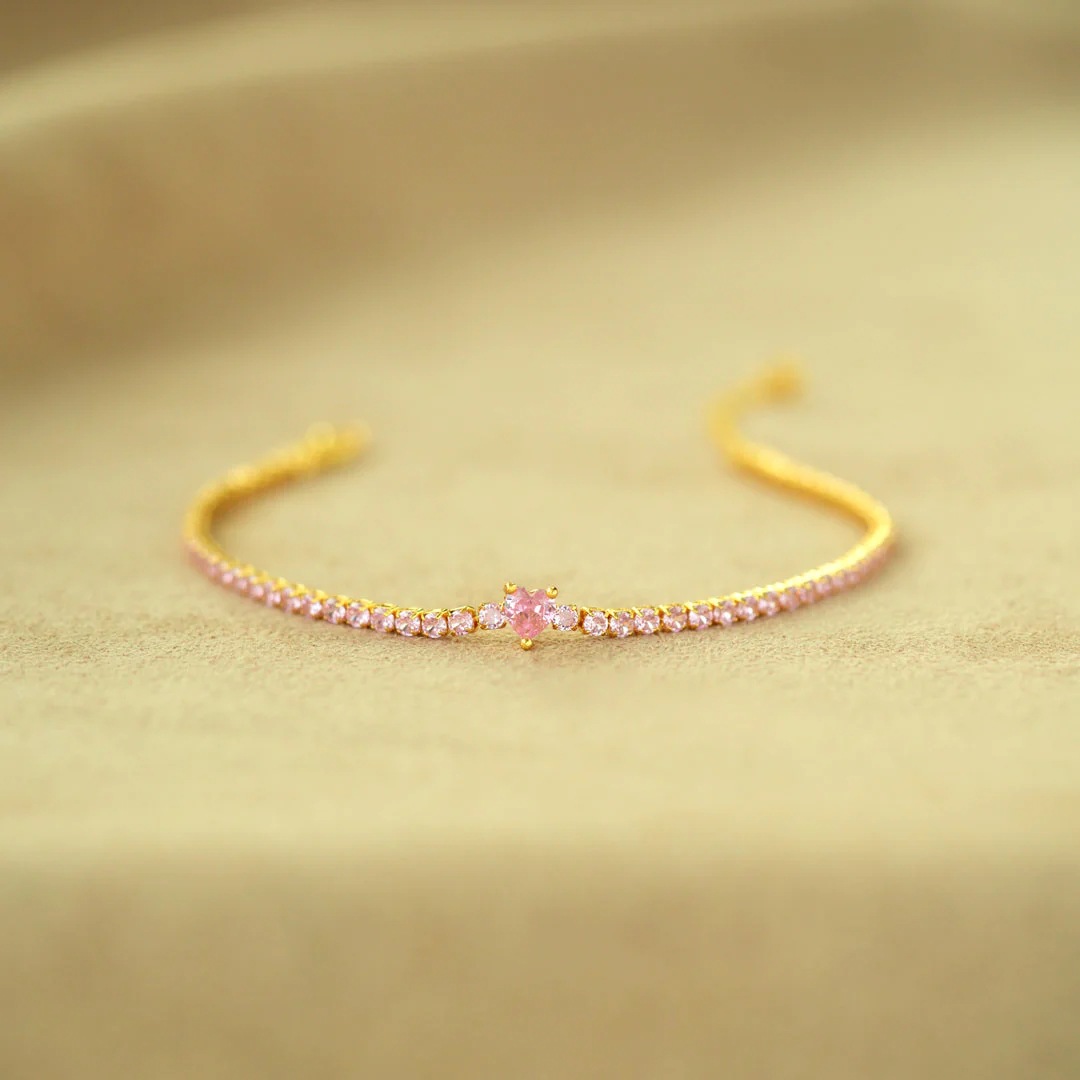 Daily Occasion 925 Sterling Silver Tennis Chain Bracelets Elegant Simple Style