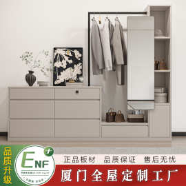 实木梳妆台储物柜ENF级环保现代简约卧室床尾斗柜衣柜一体床尾柜
