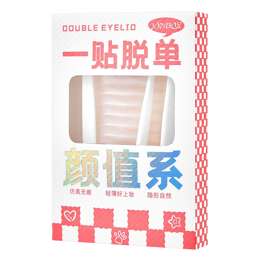 JONBOS Natural Simulation Double Eyelid Sticker Waterproof Invisible Traceless Lasting Stereotype Light Makeup Swollen Eye Bubble Beauty Sticker
