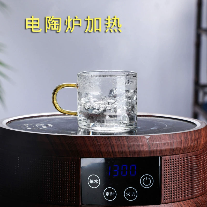Transparent Glass Tea Cup, 100 ml, Colored Handle Options (single or 6‑pack)