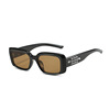Black rectangular advanced sunglasses, glasses, high-quality style, internet celebrity, American style
