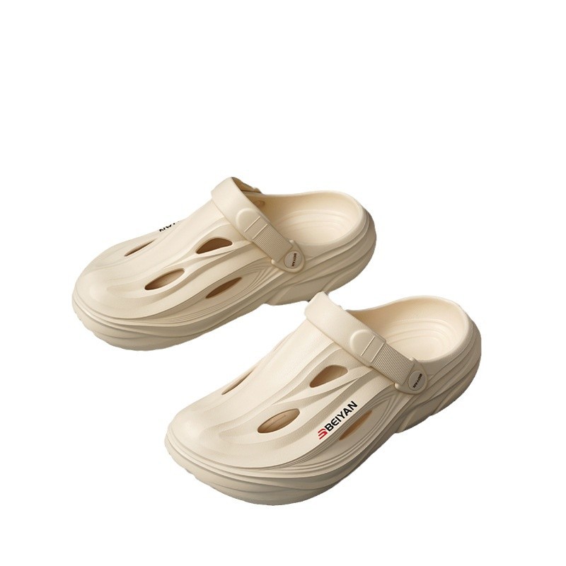 2025 nuevo estilo de suela gruesa moda juvenil transpirable playa con agujeros zapatos casuales de eva para hombre comercio exterior al por mayor transfronterizo