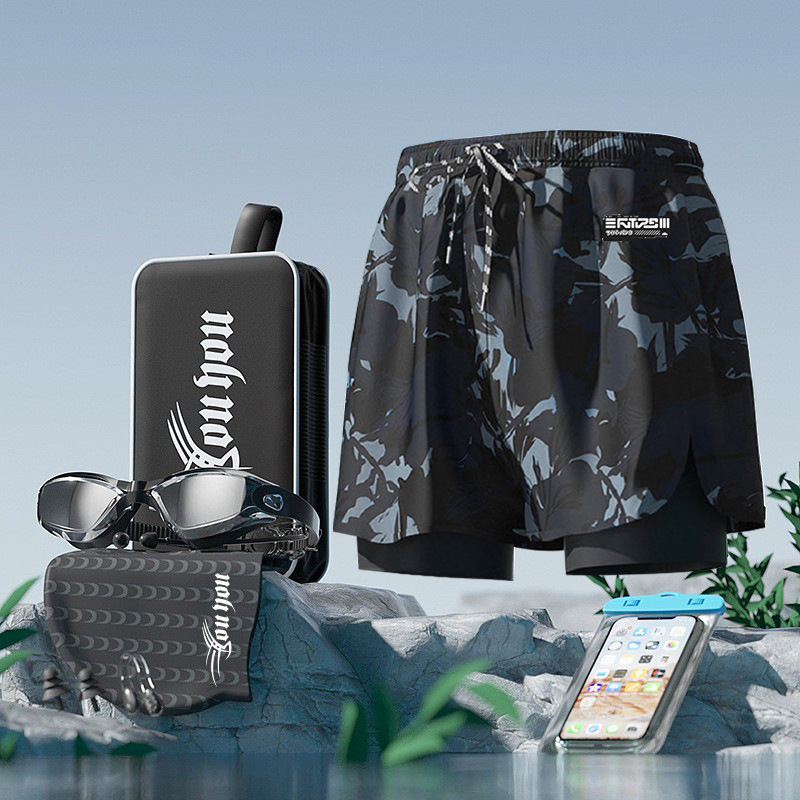 블랙 + 수영모 + 수영고글 + 수영가방 + 휴대폰가방 [코클립 귀마개 무료]