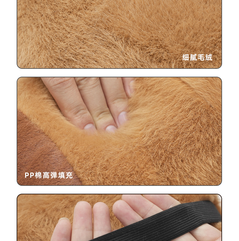 Plush car headrest waist support cute kapibala universal car pillow neck pillow cartoon car pillow