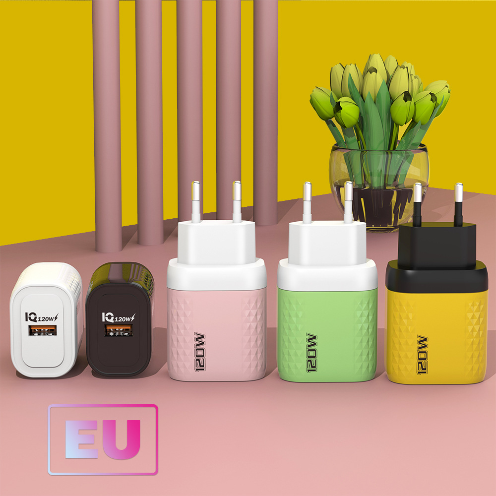 Cargador de alta potencia multipuerto poroso con cabeza de carga rápida de uso general, estándar americano, estándar europeo, estándar británico, estándar australiano, multiinterfaz