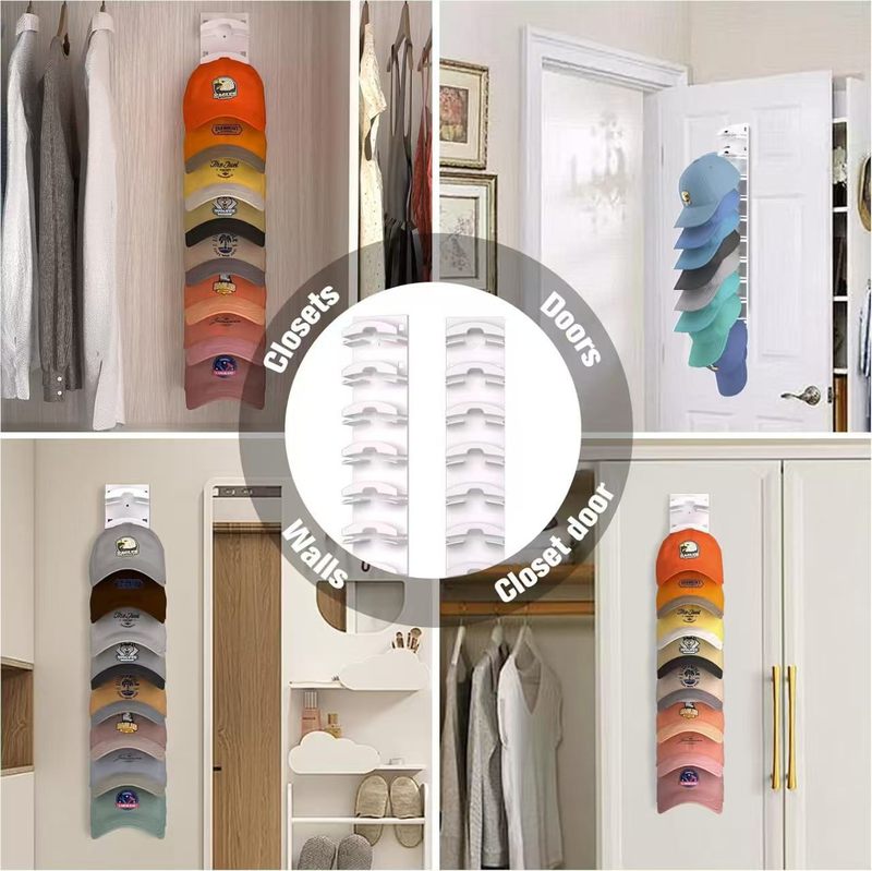 跨境热销棒球帽多层壁挂收纳架Hat Organizer for Baseball Caps|undefined