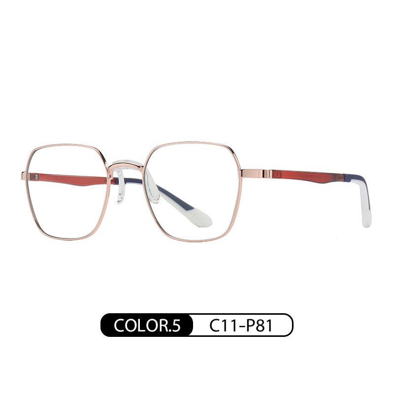 Nuevo TR anti-azul gafas de luz TJ845 moda hombres y mujeres de los mismos vidrios lisos multilaterales pueden equiparse con gafas ópticas de grado