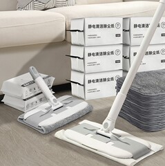 使い捨てウェットティッシュモップ静電気除去紙は床の清潔タオルの家庭用手洗いをしない怠け者モップに置き換えることができる