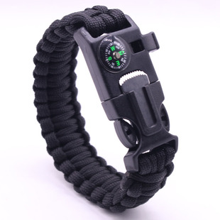 Outdoor Survival Escape Rope Bracelet Compass Bracelet Flintstone Wilderness Survival Bracelet