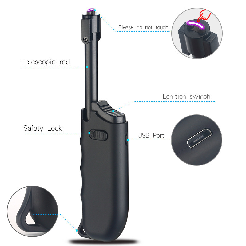 JJ906可伸缩充电USB电弧厨用点火器点烟枪igniter跨境货源详情3