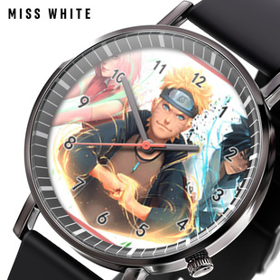 New Cartoon Cartoon Naruto Kakashi Sasuke Peripheral Watch Men's and Women's Student Fashion Watch