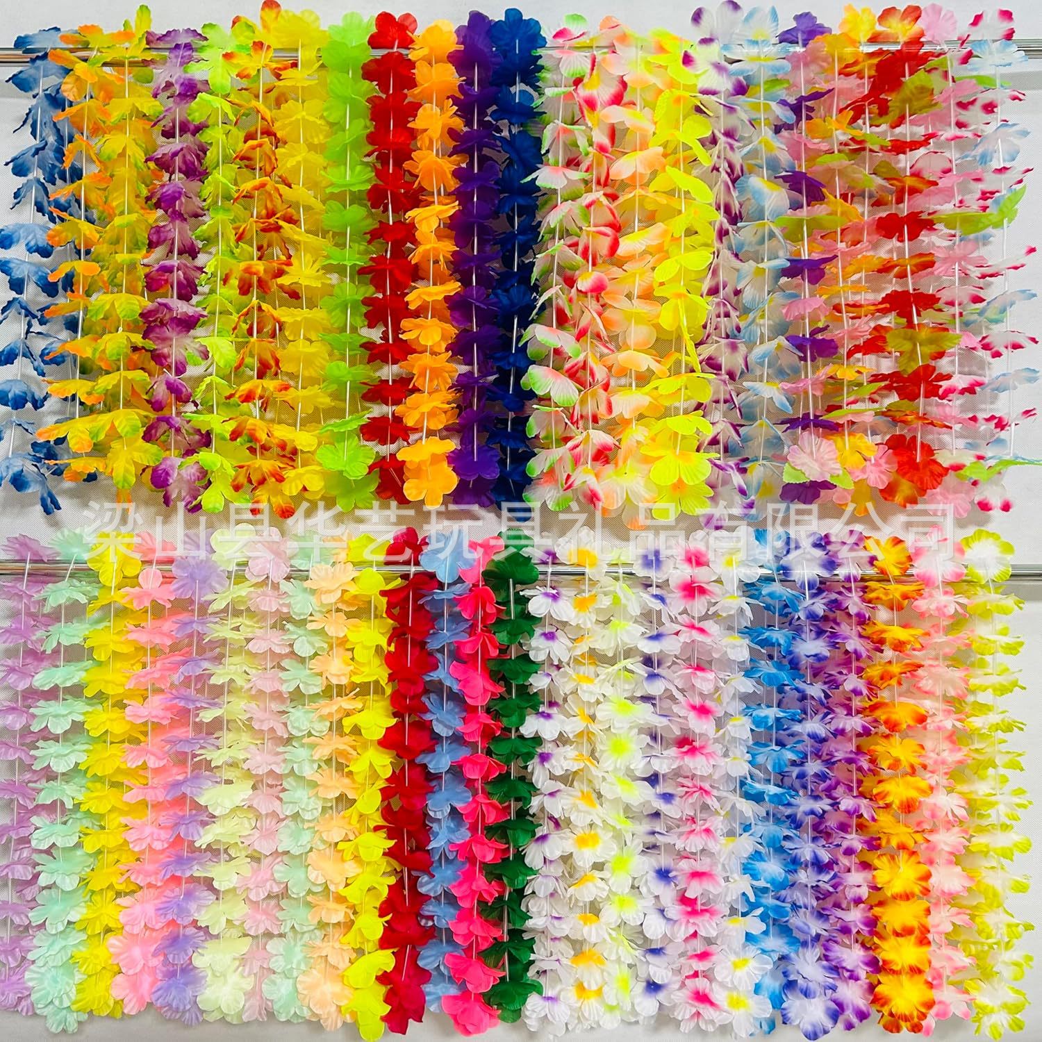 Guirlanda de fiesta hawaiana nueva combinación multicolor transfronteriza de festividades de cumpleaños para usar guirlanda de tela