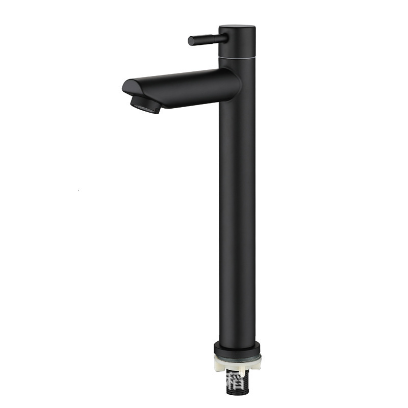 304 grifo de acero inoxidable en una sola mesa fría lavabo grifo de lavabo de baño doméstico
