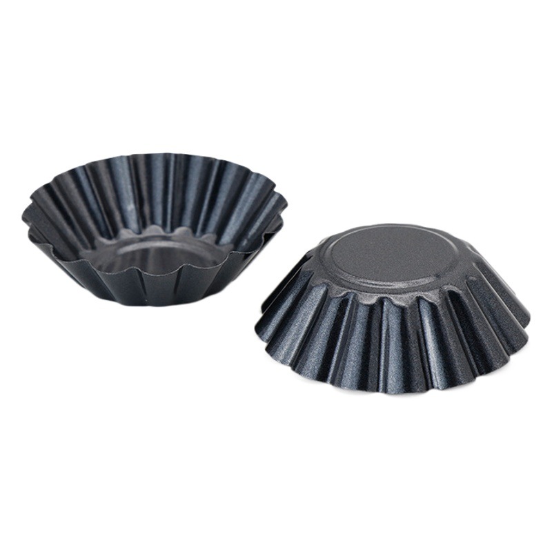 Suministro transfronterizo espesado acero al carbono huevo tarta molde crisantemo pastel molde DIY hornear 7,5 cm grande molde de tarta de huevo