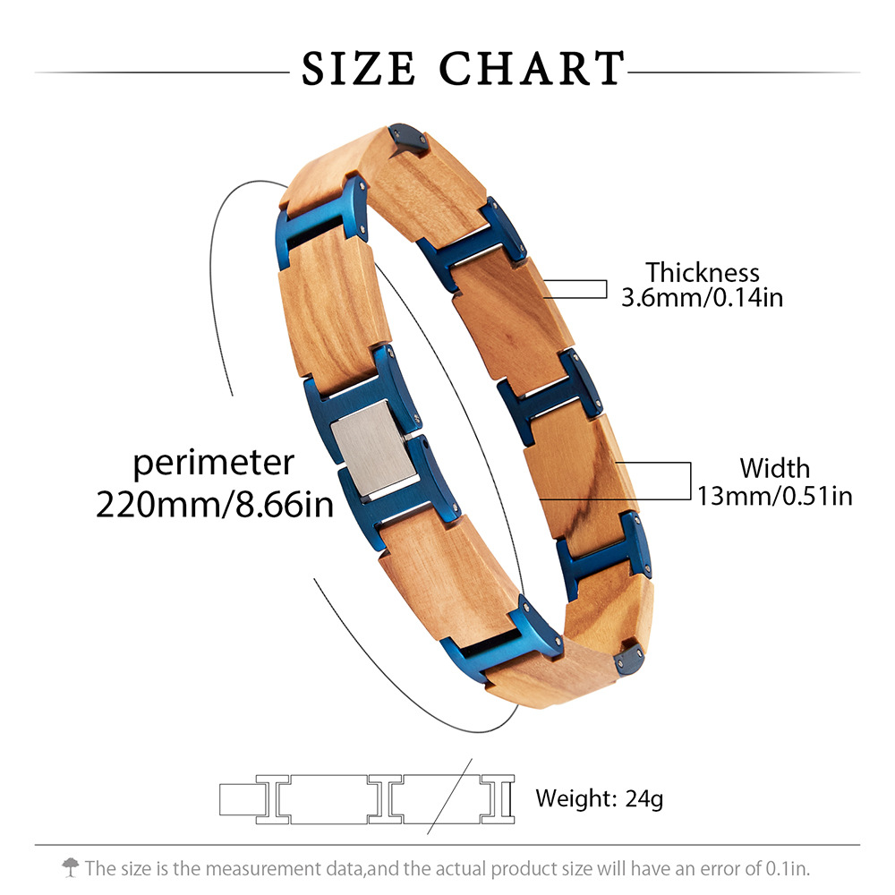 27g Weight Bracelets Classification Wood Chain Material 1 Piece Quantity Daily, Street Occasion Wood Material Geometric Pattern Men's Gender Vintage Style, Simple Style Style Men's Vintage Style Simple Style Bracelets Geometric Wood Men's Chain Bracelets 无