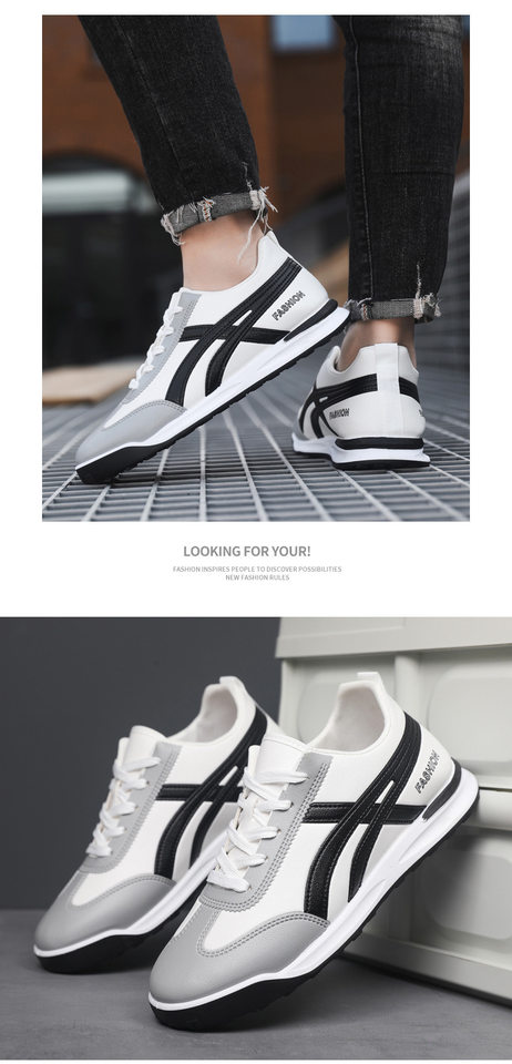 Giày nam kiểu Forrest Gump cổ thấp, sneaker vải phối màu, đế cao su, thoáng khí, phong cách Hàn Quốc — 101 Da Nam - Xanh Quýt [Hộp], 101 Da nam - Xám [Hộp], 101 Da nam - Đen [Hộp] chi tiết 12