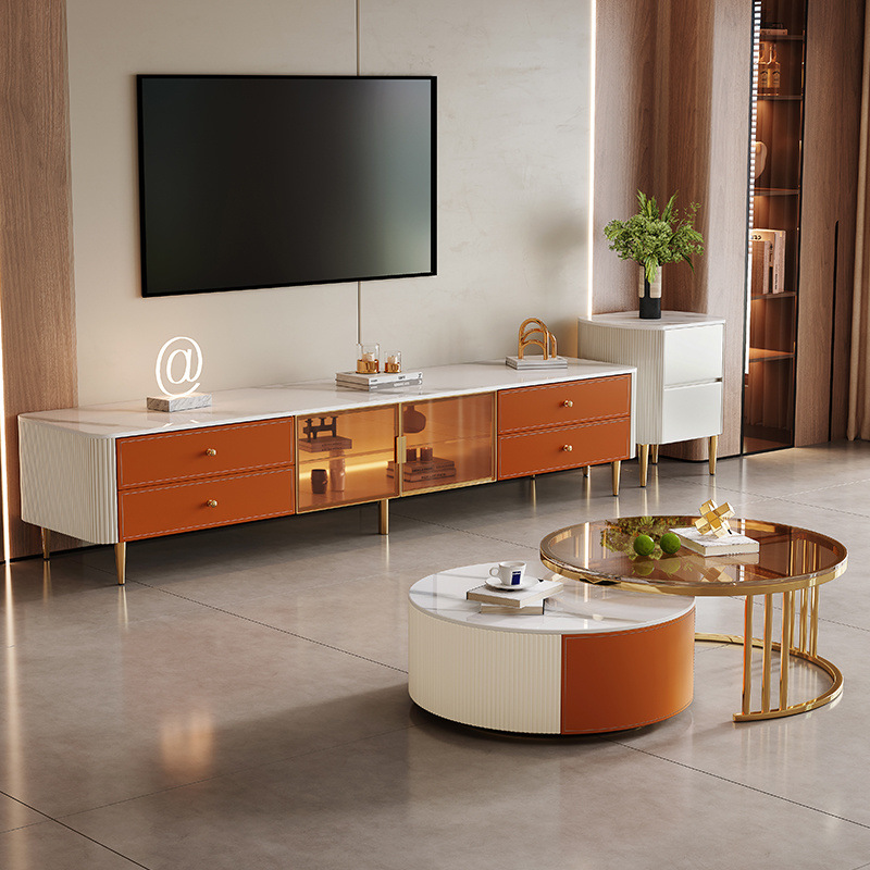 [크림화이트] 뉴업그레이드/오렌지 새들가죽/브라운 강화유리