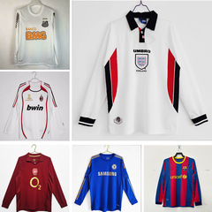 セリエa全リーグAC国米長袖レトロなユニホームのラツィオのレトロなサッカー服のユニホームは代行を受けて越境します。