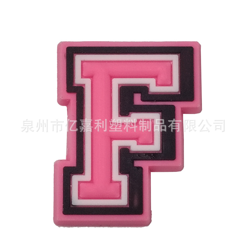 Rosa carta serie agujero zapatos Accesorios agujero zapatos DIY zapatos desmontables flor zapato hebilla al por mayor