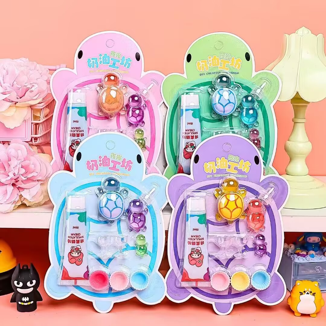 Crema creativa hecha a mano para niños, pastel de cumpleaños de simulación de dibujos animados, material de arcilla ultraligero, juego de papelería