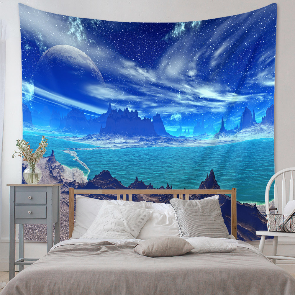 Fashion Universe Painting Wall Decoration Cloth Tapestry Wholesale Nihaojewelry display picture 143