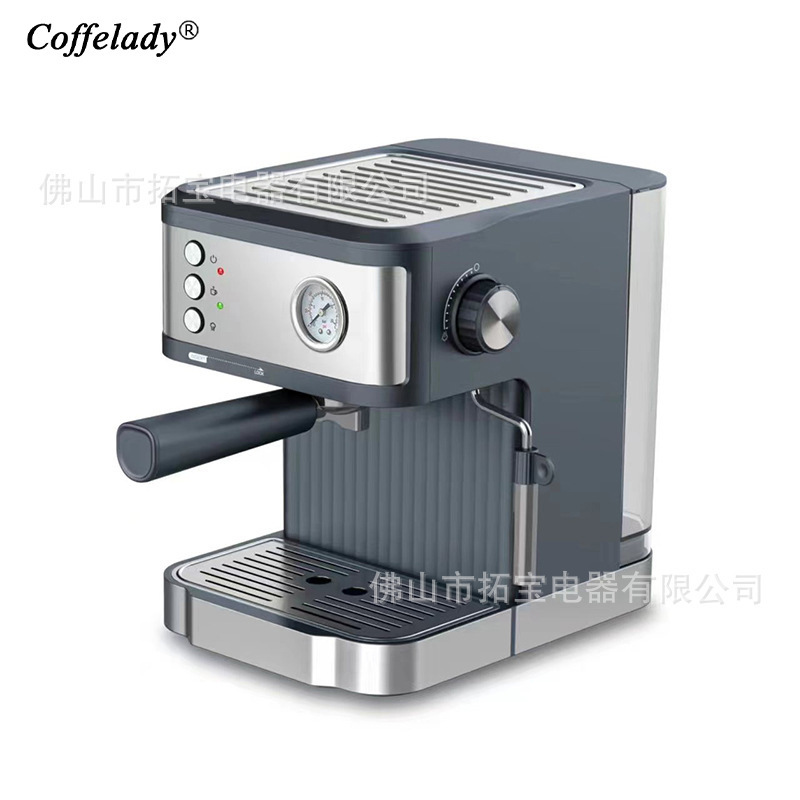 Coffelady Espresso Coffee Machine with Manometer Button Operation Milk Frother Pump Pressure Coffee Machine Coffelady Espresso Coffee Machine with Manometer Button Operation Milk Frother Pump Pressure Coffee Machine