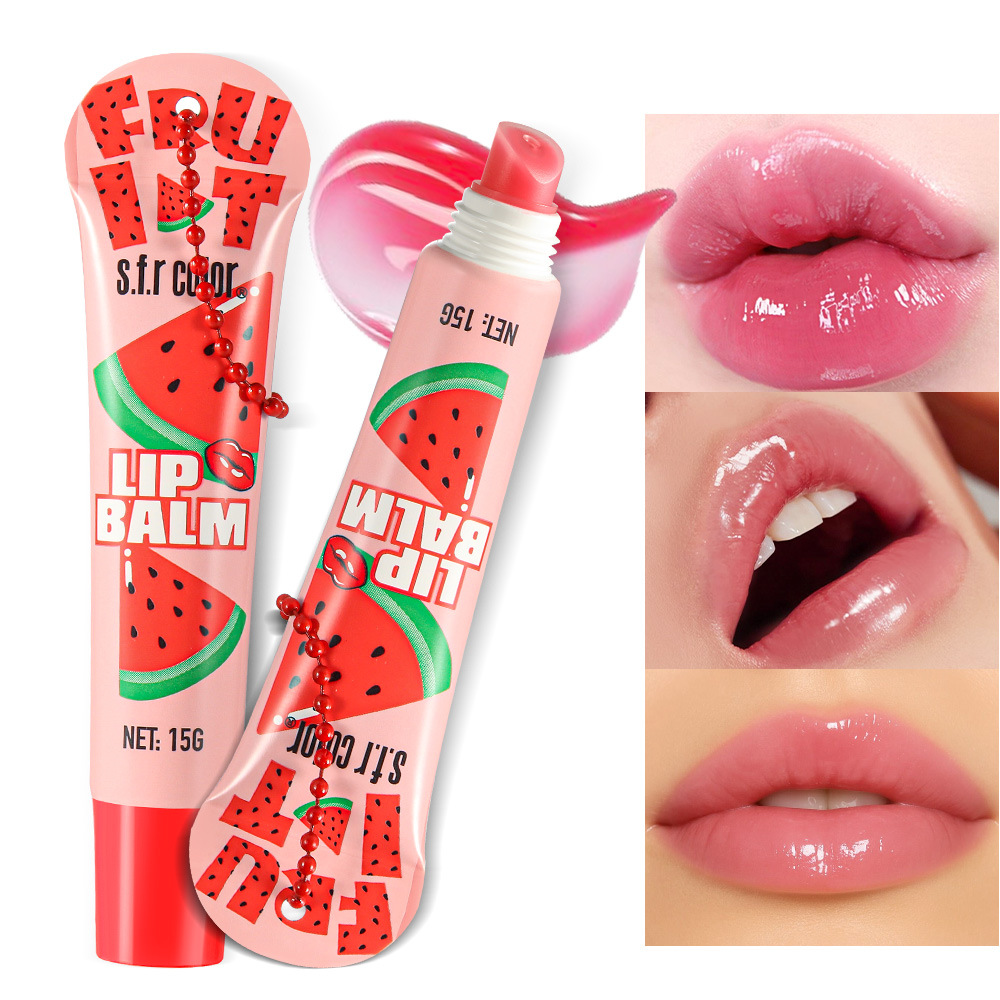 Desvanecer las marcas labiales, hidratar, hidratar, mejorar el tono natural, los labios gordurosos, el gusto puro, el sabor a la fruta, el bálsamo labial