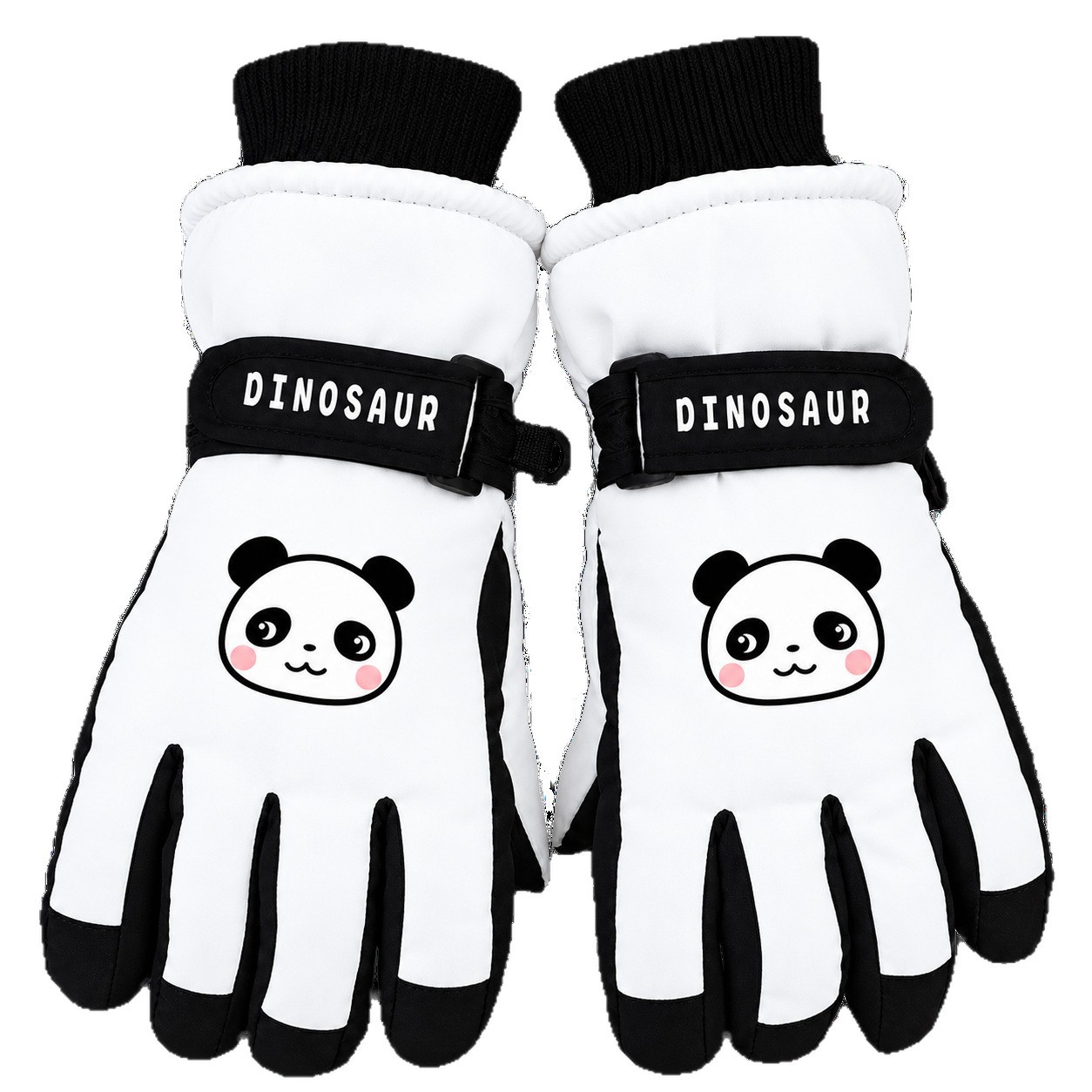 3-12 Guantes de algodón para niños a prueba de frío a prueba de agua a prueba de viento antideslizante de esquí caliente para jugar con algodón de nieve en invierno