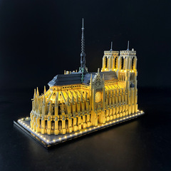 レゴ 21061 ノートルダム・ド・パリ建築ビルディングブロックモデル DIY リモコン LED ライト子供用と互換性があります。