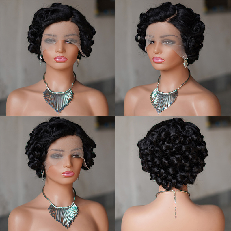 T Lace Human Hair Wigs Elf Short Wig High Range High Density T Lace Human Hair Wigs Elf Short Wig High Range High Density
