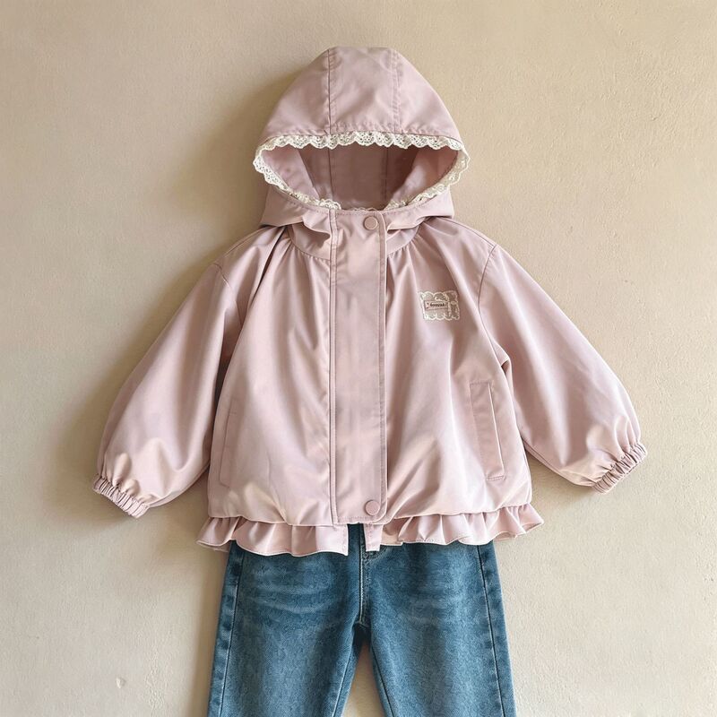 Girls' Coat Spring and Autumn 2026 New Fashionable Stylish Trench Coat for Children and Girls, Autumn Windbreaker Jacket Girls' Coat Spring and Autumn 2026 New Fashionable Stylish Trench Coat for Children and Girls, Autumn Windbreaker Jacket