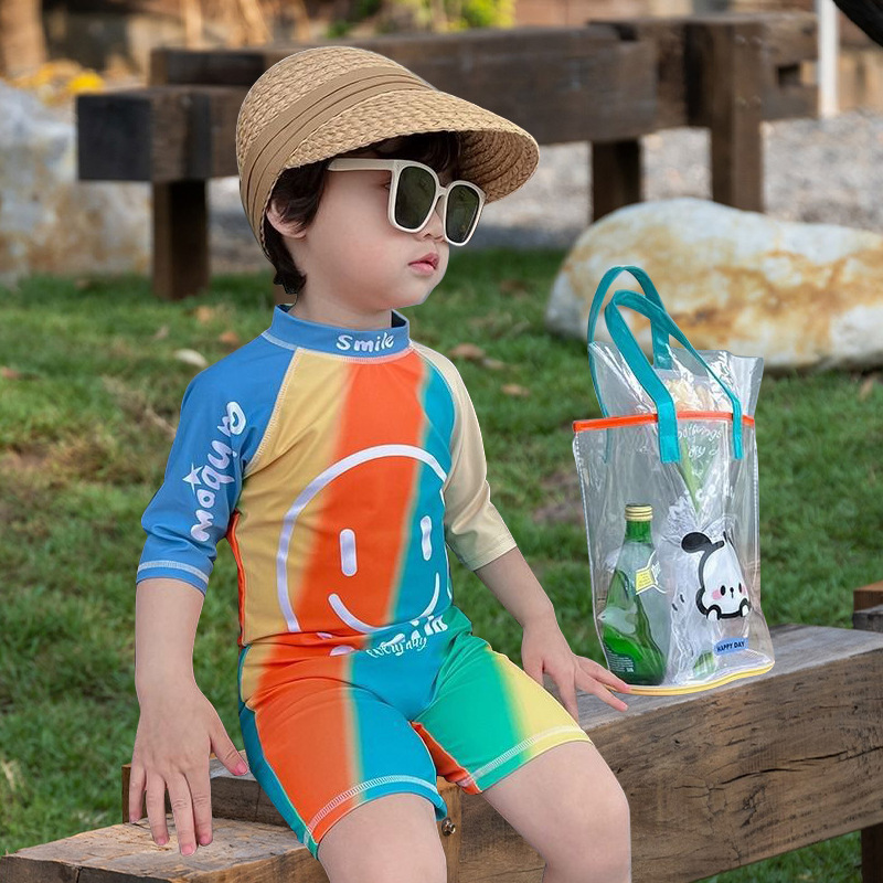 Trajes de baño para niños unidos de dibujos animados de niños lindos pantalones cortos de mangas cortas trajes de baño para niños trajes de baño para bebés