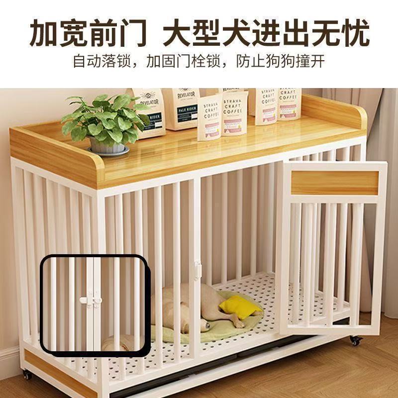 犬ケージ小型犬屋内バルコニー犬小屋プーリー付き可動中型犬コーギー大型ペット厚いフェンス|undefined