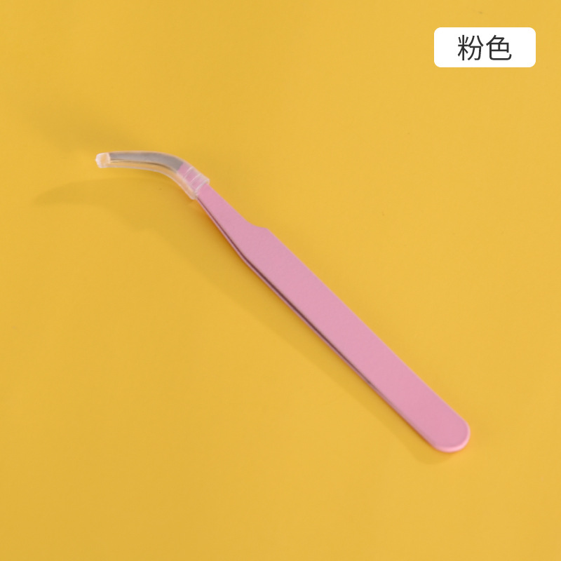 123mm pinzas de pestañas falsas sin pegamento coloridas pinzas de joyería punta herramientas de belleza de pestañas profesionales