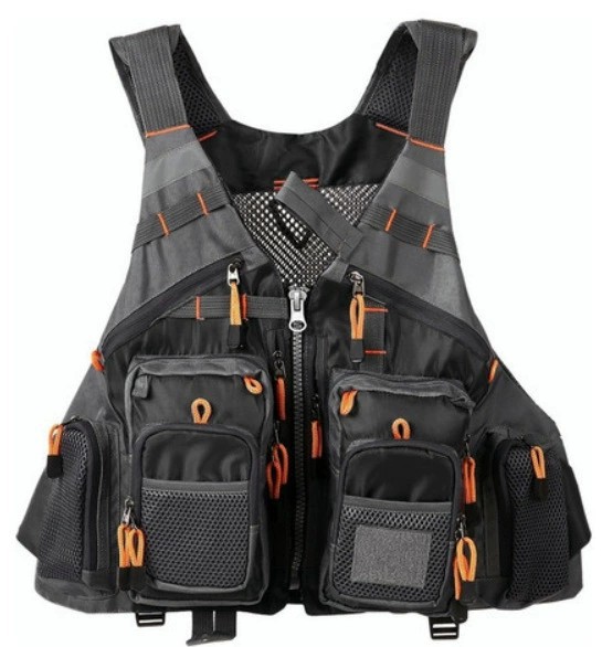 Chaleco de pesca Ropa de pesca Aventura Chaleco multifunción transpirable de varios bolsillos Chaleco Luya de pesca con mosca Venta caliente transfronteriza