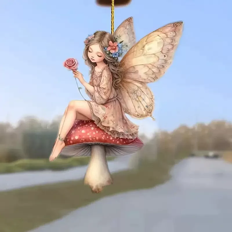 2d акрилский ангел подвеска трансграничный плоский автомобиль новый украшения подвеска домашний подвеска брелок подвеска подвеска