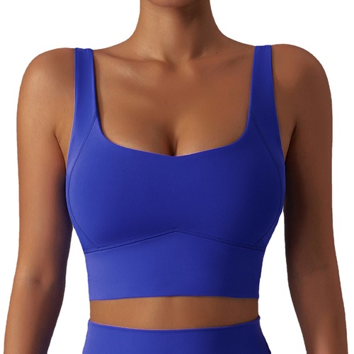Breathable cloud-like high-intensity running sports bra quick-drying nude yoga bra push-up shock-proof fitness vest for women