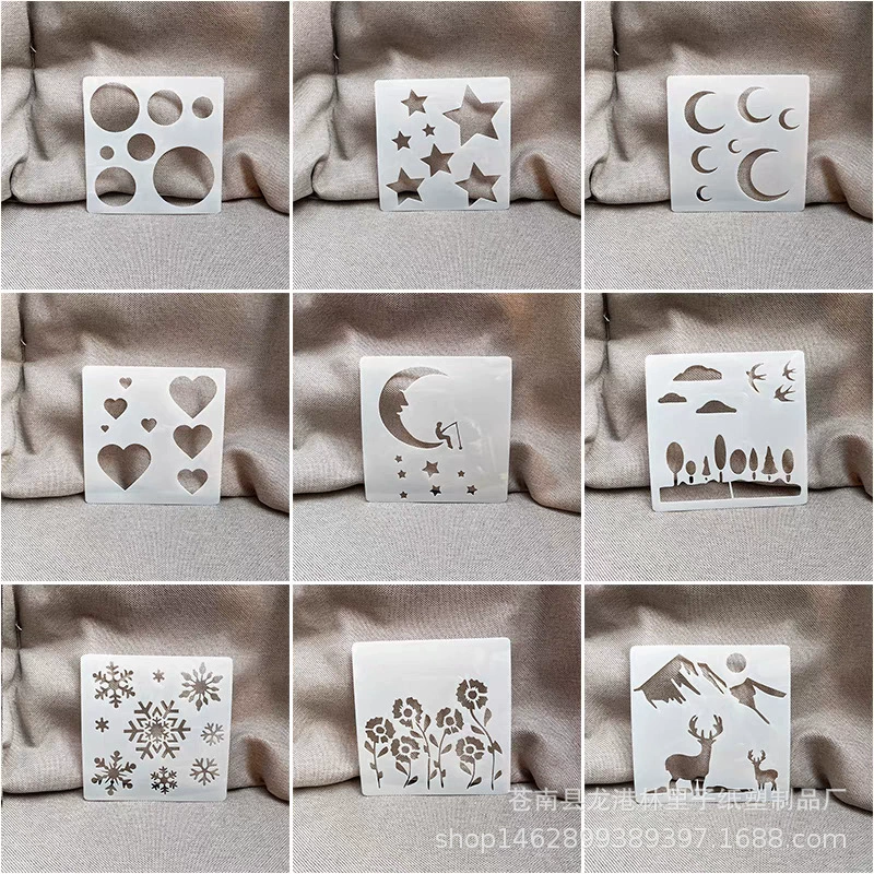 Масляная палочка картина полый шаблон луна солнце день рождения